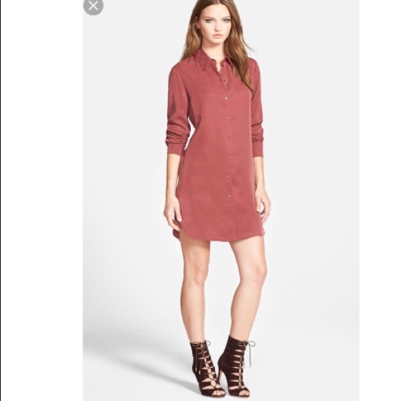 Wayf Dresses & Skirts - Wayf oxblood button down dress.